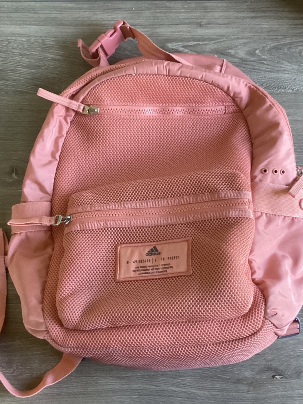 adidas Recycled Pink VFA 4 Training Backpack lightweight wonder clay silver